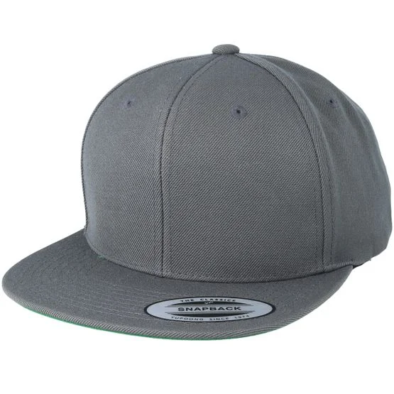 Yupoong - Grey - snapback - Cap - Classic Dark Grey Snapback - Hatstore
