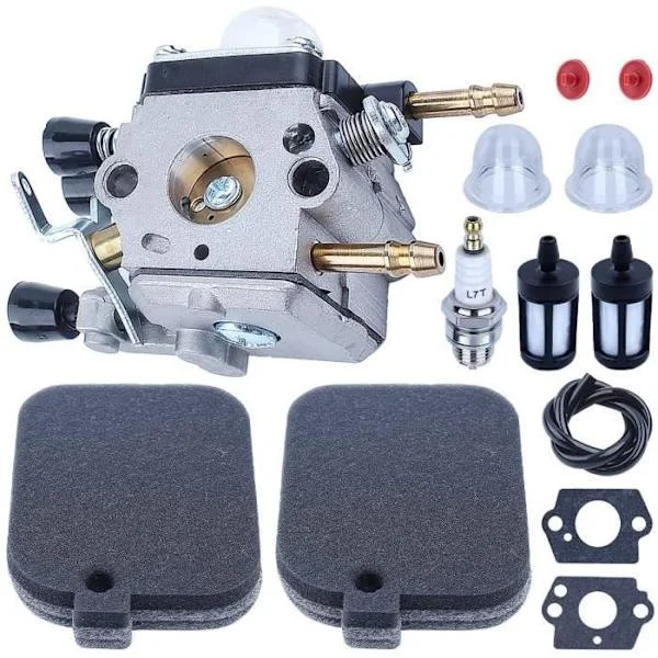 C1Q-S68G Förgasare med Luftfilter Bränslefilter Slang Kit Kompatibel med Stihl BG45 BG46 BG55 BG65 BG85 SH55 SH85