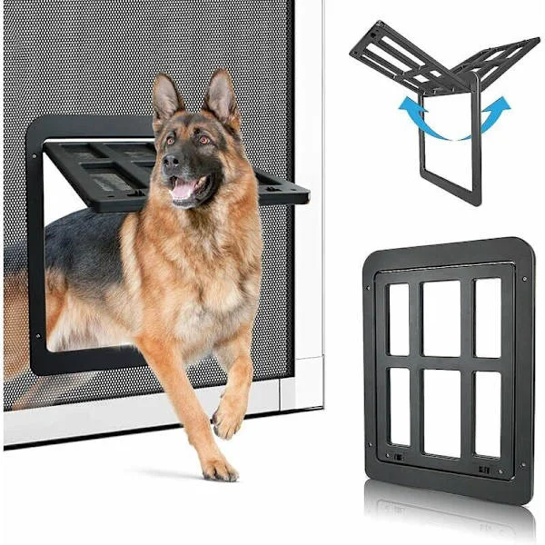 [RM] Dog Door, Magnetic Pet Door, Easy Installation Cat Flap Mosquito Net (34 cm x 44 cm)