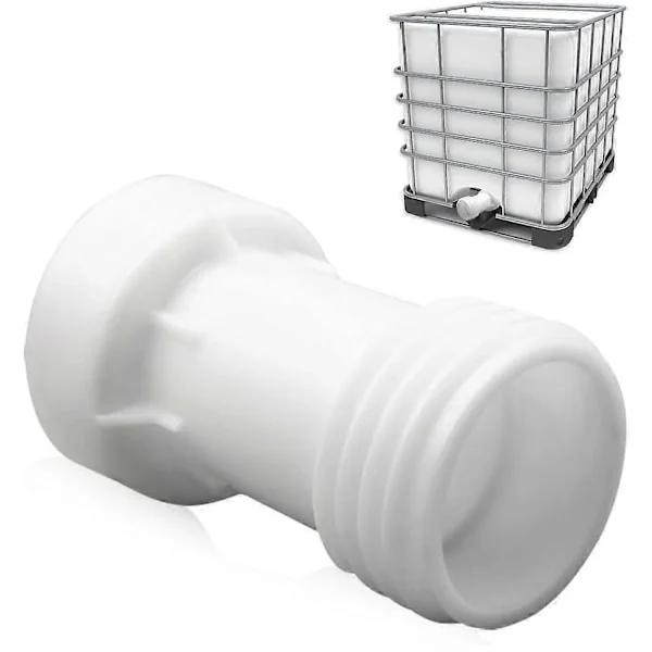 IBC Tank Tillbehör, IBC Adapter s60 x 6 Distansförlängning 60mm Tankventil 1000l Plast Grov Rak Gänga s60 x 6 IBC Container Tillbehör Tank Co