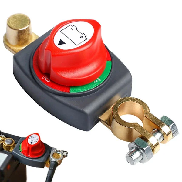 [RM]12V Batteribryter - Hovedstrømbryter for batteri - Batterifrakobling - For båt, motorsykkel, yacht, bil, buss, bobil, UTV-kjøretøy