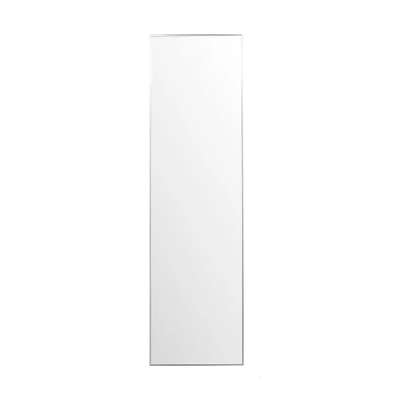 Orlando spejl, 195x55cm - Elegant Sølvfarvet Aluminium Ramme - Minimalistisk Design - Flere Opsætningsmuligheder - Perfekt til Walk-in Closet & 
