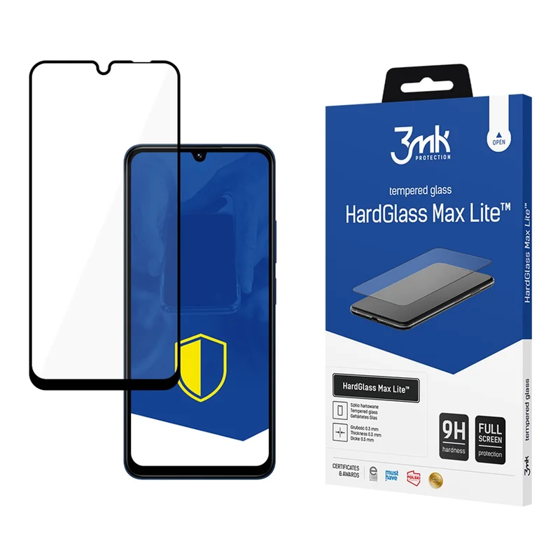 3mk HardGlass Max Lite svart herdet glass for Xiaomi Redmi 14C, Poco C75, Redmi A4 5G