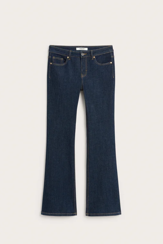Kappahl | Flare jeans low waist Mørk denim 34 | Dame