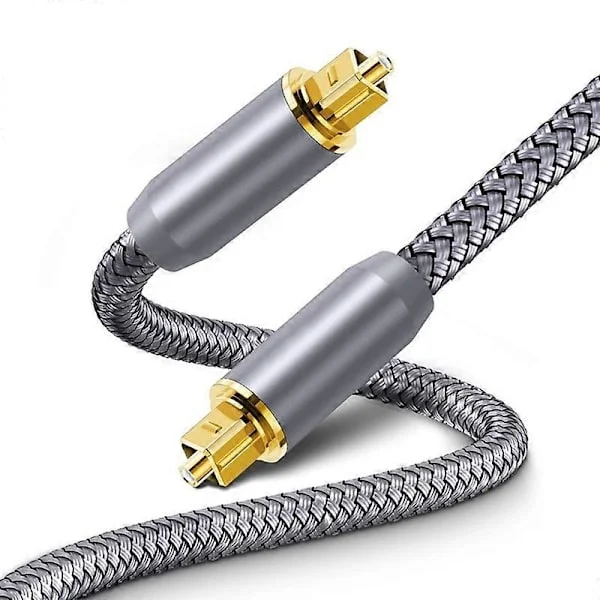 15m Toslink Guldpläterad Optisk Kabel Digital Optisk Ljudkabel Dragavlastning Fiber Optisk Linje