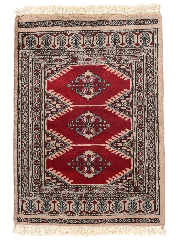 Pakistan Bokhara 3Ply Vloerkleed Oosters Bruin/Zwart (Wol, )