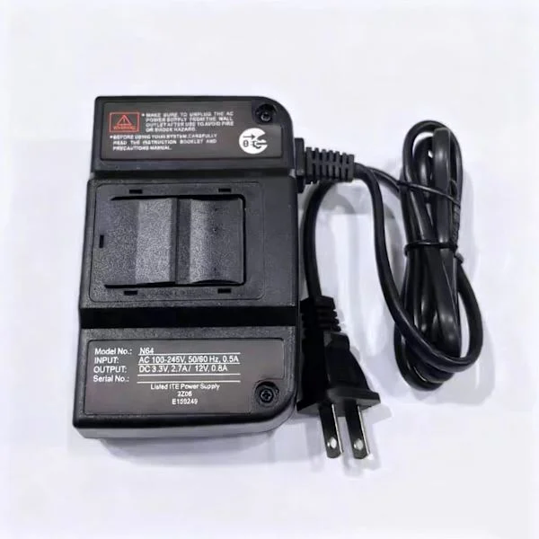 Uusi AC-adapterilaturi Nintendo N64:lle, säädettävä virtalähde, virtajohto, latauslaturi, virtalähde Nintendo 64:lle