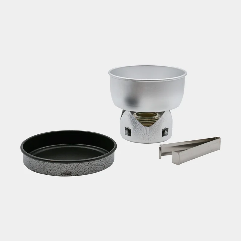 Stormkök / spritkök / stormkök Trangia (Mini 28T) Mini, 1000 W + 1 kittel & vindskydd i AL / aluminium + 1 stekpanna/lock i NS / Non Stick-teflon + gr