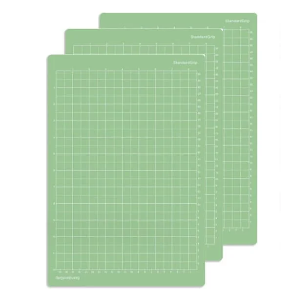 Skjærematte for Cricut Joy Xtra 3-pakning erstatningssortiment Standard grep Enkelt grep sterkt grep selvklebende skjærematter grønn