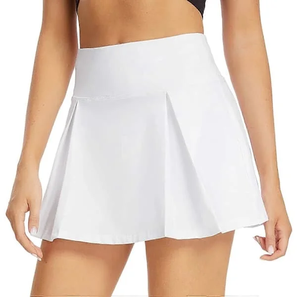 Dam hög midja baddräkt kjol med innersula, säkerhetsshorts, strandkjol, svart S Grå XL