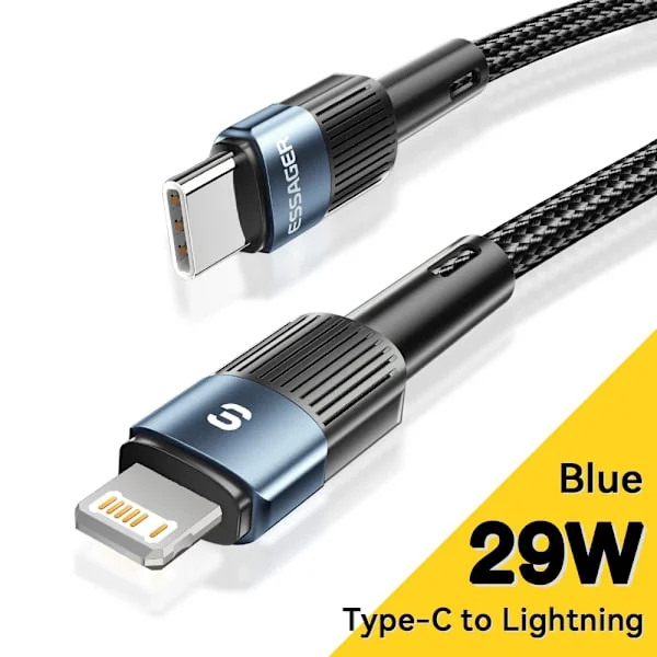 Essager USB C-kabel kompatibel med IPhone 14 13 12 11 pro Max XS 20W Snabbladdningskabel Datalinje Laddare kompatibel med iPad Mobiltelefon Sladd