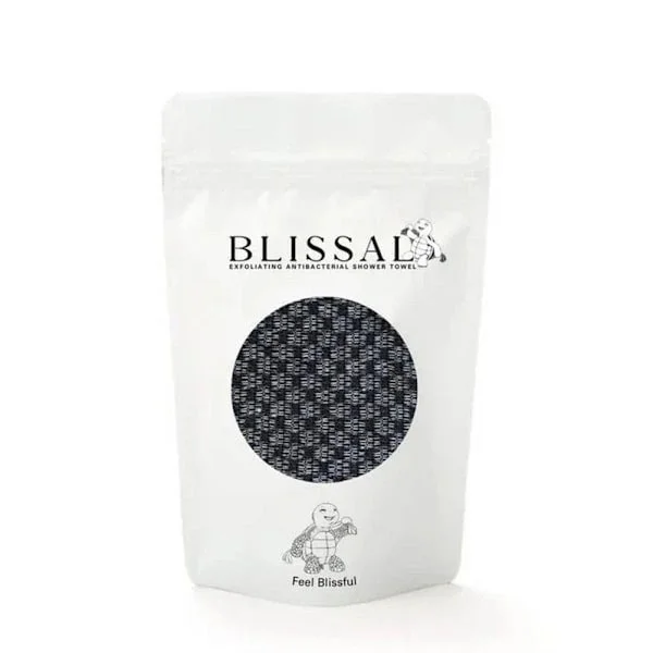 (Spesialtilbud, hudpleiefordeler) Blissal - Blissal Eksfolierende Badehåndkle, Blissal Eksfolierende Badehåndkle - Svart 1-pakning (23×100cm) Svart 1-