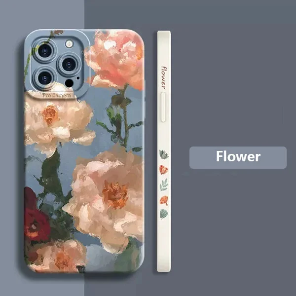 Kompatibelt Samsung Galaxy A54 5G Skal kompatibelt Samsung A16 A15 A14 A34 A35 A13 A53 A55 A52 S23 S22 S25 Ultra S24 FE Plus Blommor Mobilskal