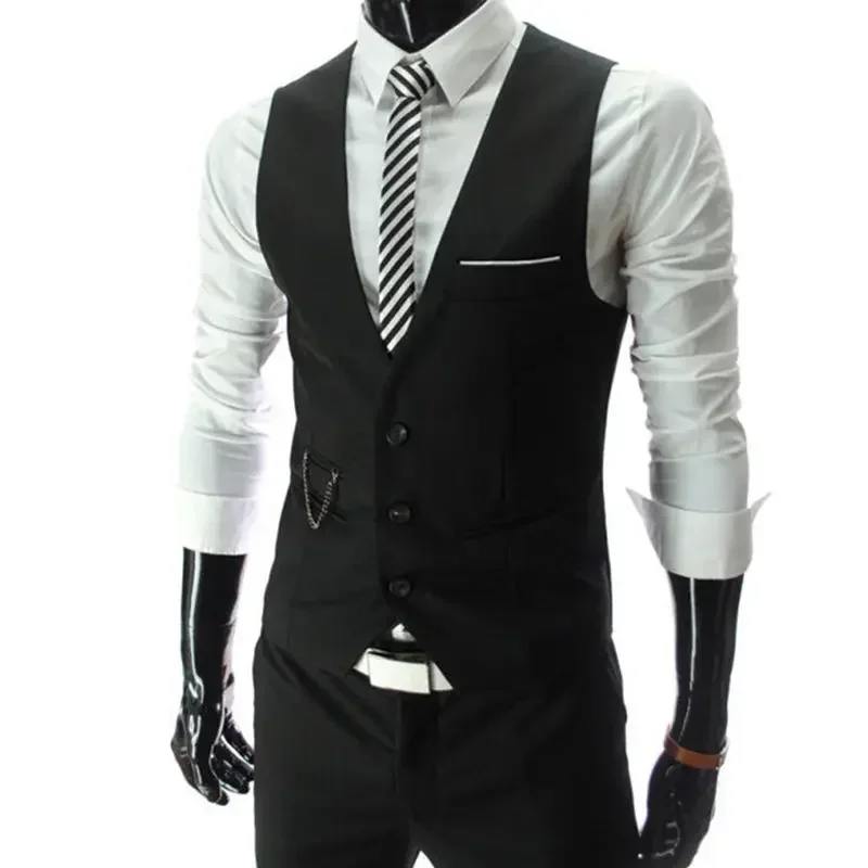 AliExpress - M-7XL 2026 Neue Anzugwesten für Herren – Slim Fit Herrenweste, Gilet Homme, Lässige Ärmellose Formelle Business-Jacke