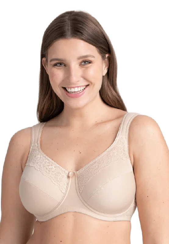 Miss Mary of Sweden Cotton Now Minimizer Bh Med Bygel Dam Beige 100d