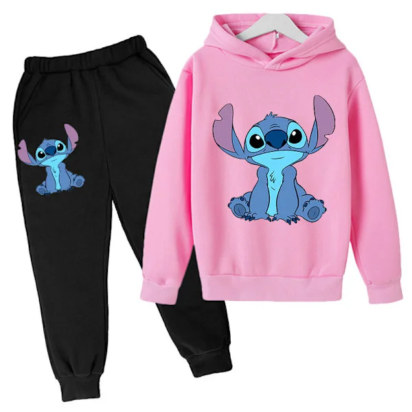 Lilo Stitch -lasten treenipuku Huppari Housut Setti Treenipaidat -a