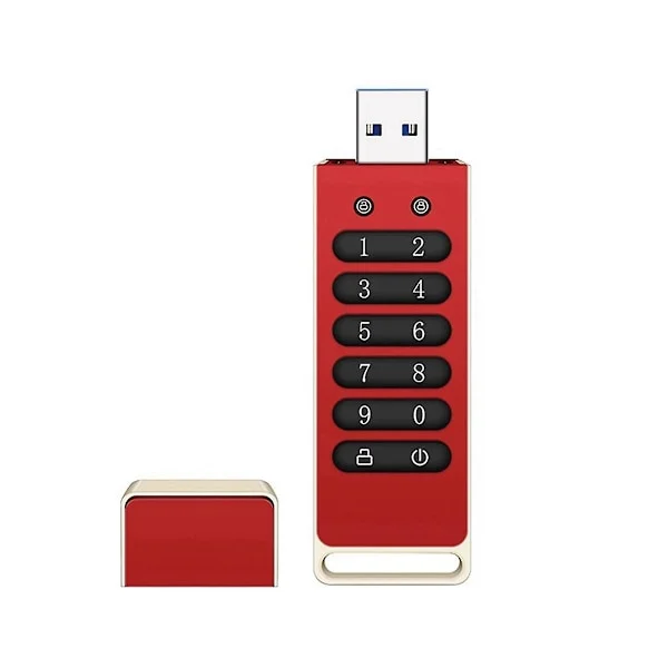 Säker USB-minne, 32GB Krypterat USB-minne med hårdvarulösenord Tangentbord USB 3.1
