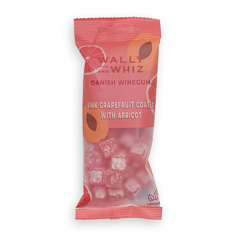 Wally and Whiz Vingummi Pink Grapefrugt med Abrikos 56 g, Helse & Madvarer, Snacks, Lakrids & Vingummi