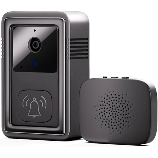 Smart video dörrklocka, trådlös video dörrklocka med kamera, smart WiFi video dörrklocka, Vit