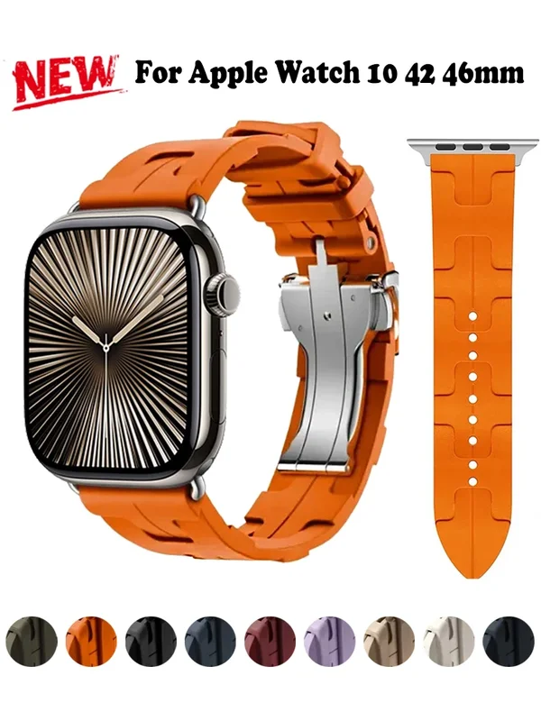 AliExpress - Kilim – Bracelet à tour unique pour Apple Watch 11 46 42mm, en Silicone, pour Iwatch 10 9 8 se 49/45mm, accessoire de Sport