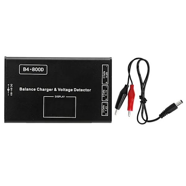 Batteri Litium Lipo Balanselader Aluminiumlegering Batteri Balanselader med Spenningsdisplay for 2‐4S Batteri