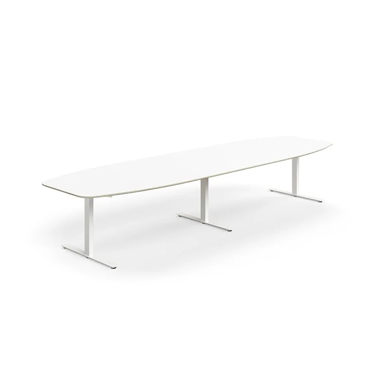 Stół konferencyjny NOVUS, 4000x1200 mm, biały