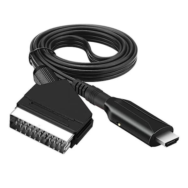 Scart till HDMI-kabel - Scart till HDMI-adapter - Allt-i-ett Scart till HDMI Audio- och Videokonverterare 1080p/720p
