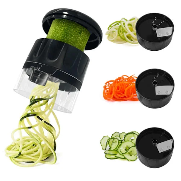 Spiralizer for grønnsaker - Grønnsakskutter - Squash Zucchini Spiralizer Zoodles Nudler Spaghetti Maker - Grønnsak Gulrot Kutter Spiral Kutter