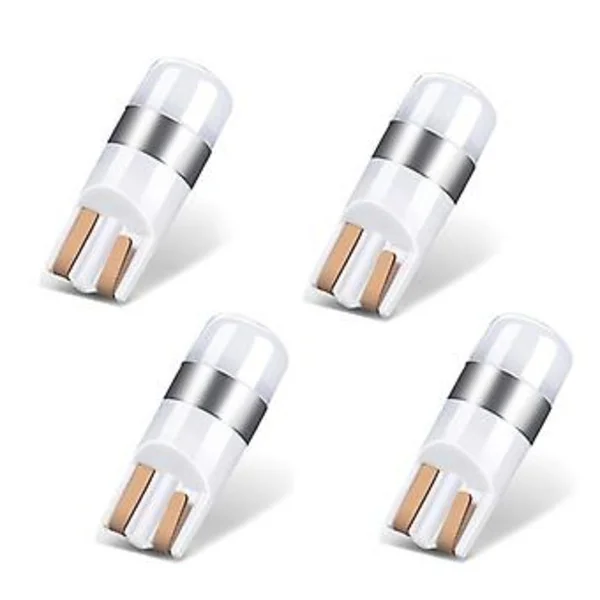4x Audew FEJLFRI T10 Pære Canbus 3030 SMD LED Bil Parklys Hvid 6000K