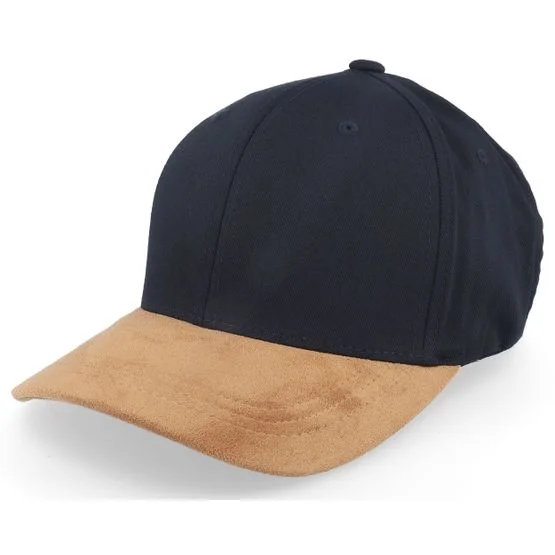 Flexfit - Sort flexfit Kasket - Black/Suede Stretch Fit @ Hatstore