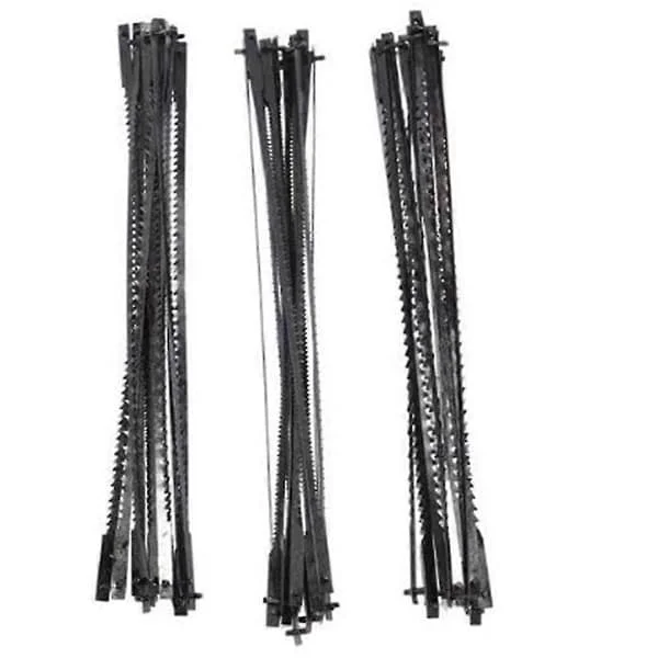 36 pcs Scroll Saw Blades 127mm Carbon Steel Band Saw Blades With Pin 15/18/24 Teeth Standard Fine Cut