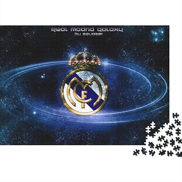 Pussel 300/500/1000 bitar Real Madrid logotyp pussel pussel vuxna ungdomar pussel svårighet trä
