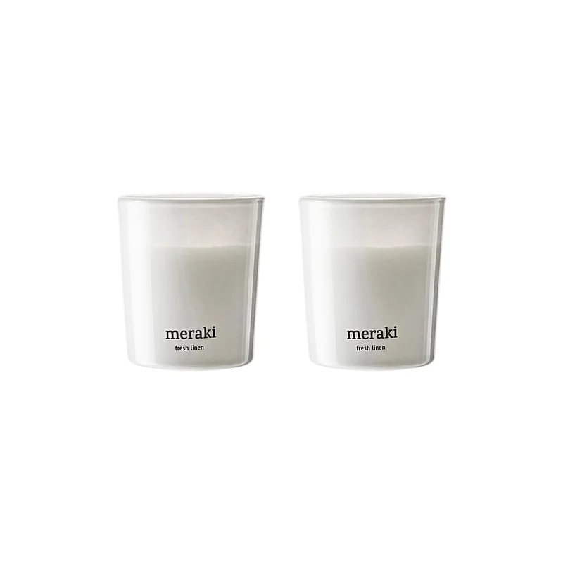 Spar 20% • Køb 2, Meraki Duftlys Fresh Linen 120 g, Tøj & Bolig, Duft Til Hjemmet, Duftlys