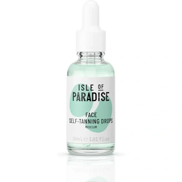 Isle of Paradise Tan-free Face Drops Medium (30 ml) Legg tan-frie dråper til hudpleien din, naturlig og vegansk