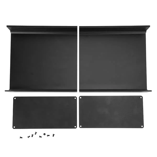 Aluminium Projektboks Mat Sort DIY PCB Koblingsboks Varmeafledningskabinet 80x160x170mm