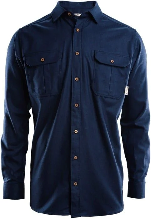Aclima M's LeisureWool ReBorn Wool Shirt Navy Melange