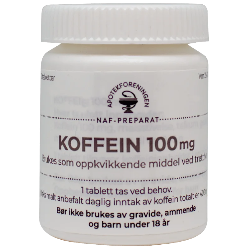 NAF Koffein 100 mg tabletter 50 stk