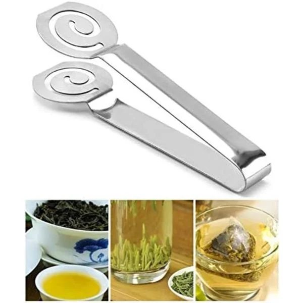 Teabag Squeezer, Tea Filter Coffee Bag Tongs Clip Tea Strainer Holder Clamp Tea or Sugar for Kitchen Bar Tools