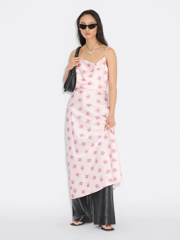 Holzweiler Eila Print Midi Dress - Light Pink Mix - Women's - 34