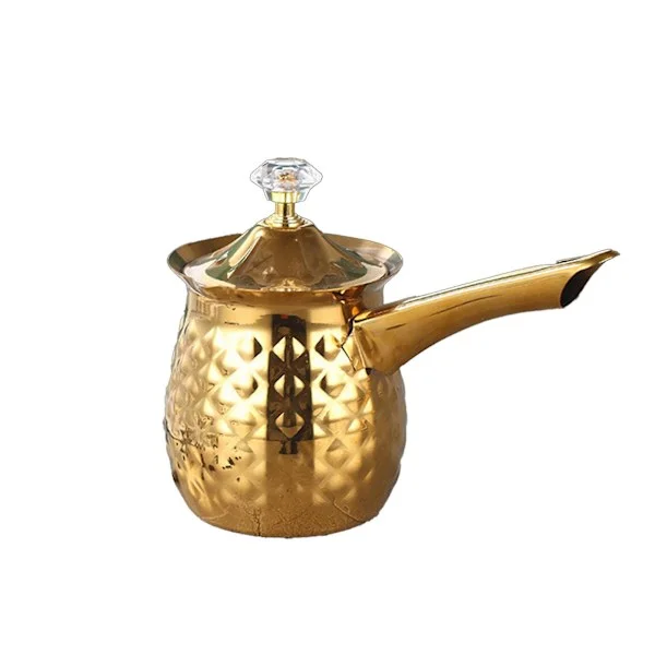 Turkish Coffee Pots Food Grade Multifunctional Butter Melting Pot for Making Hot Milk Glod 200Ml