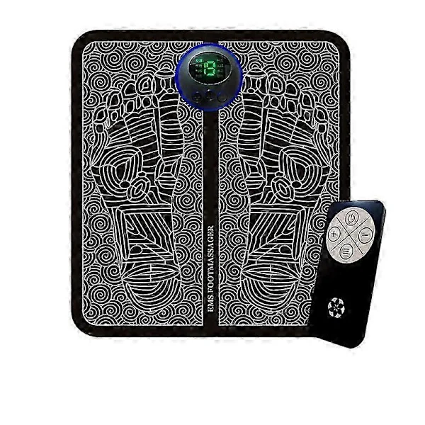 Elektrisk fotmassage EMS Fotmassage Matta Cirkulationsförbättrare USB Uppladdningsbar