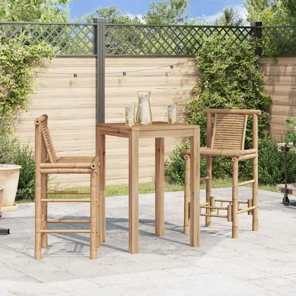 vidaXL Barpallar i bambu 2 st