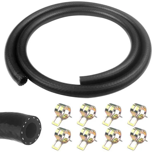 1 metrin polttoaineletku, 8 mm sisähalkaisija dieselpolttoaineletku, polttoaineletku 8 letkunkiristimellä, polttoaineletku kuorma-autoon, autoon, 