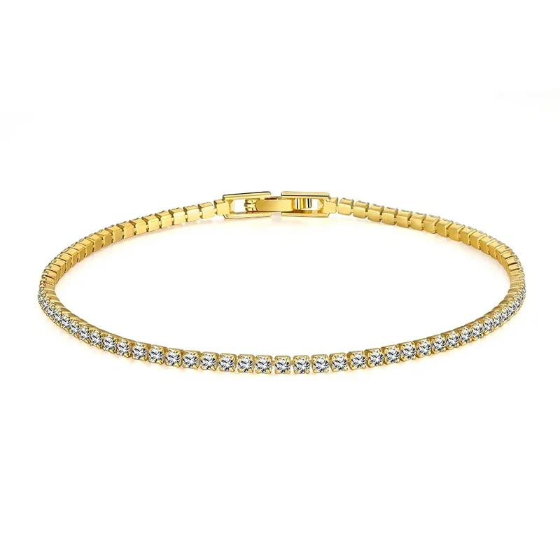 AliExpress - Bijoux en argent Sterling 925, Bracelet de Tennis de 16cm à 19cm, zircone de 2mm, cadeau d'anniversaire, Bracelet en argent Sterling 