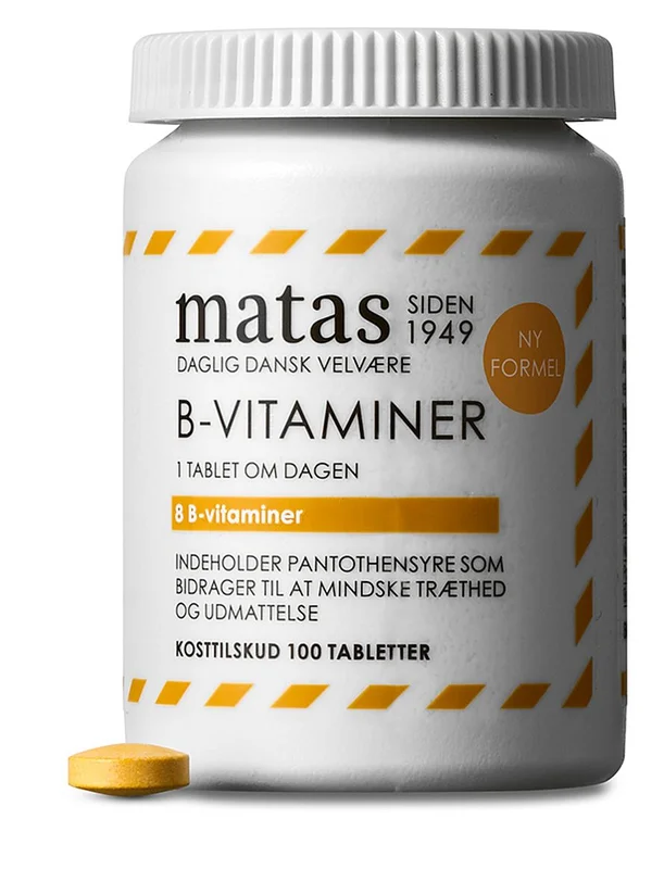 Matas Striber B- Vitaminer 100 tabl., Helse & Madvarer, B-vitamin, Øvrige