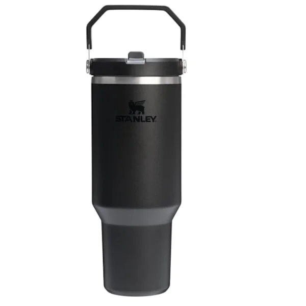 Flip Straw Flaska Med Sugrör 887ml - Håller i 12+ Timmar - Läcksäker - Rostfri Stålflaska - BPA-fri Resemugg