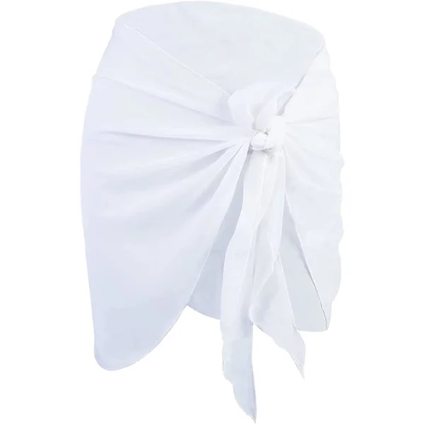 Strandskjørt Sarong Sexy Chiffon Bikini Cover Up Badetøy Wrap Kjole Skjørt for Kvinner Ferie Strandklær Cover