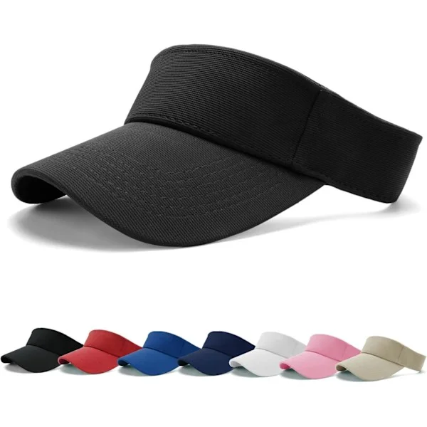 Solskjerm caps - Dame hestehale baseball caps, sport utendørs vanlig skjerm caps, justerbar twill golf tennis skjerm hatter for menn