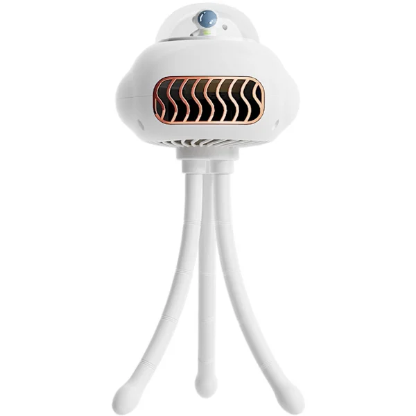 Bordvifte 1200mAh Oppladbar Octopus USB Bordvifte Tre Justerbare Sykkelklemmevifter Lav Desibel Design Bordvifte Energibesparende Håndvifter
