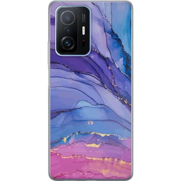 Compatible Mobile Case for Xiaomi 11T Pro Blue Purple Marble